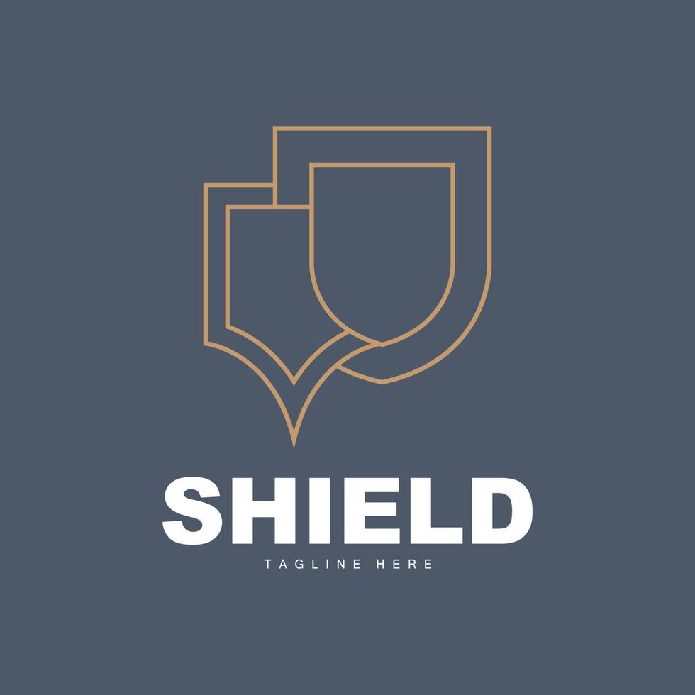 logotipo de escudo, vector de seguridad de protección antivirus, diseño de escudo de logotipo de juego simple