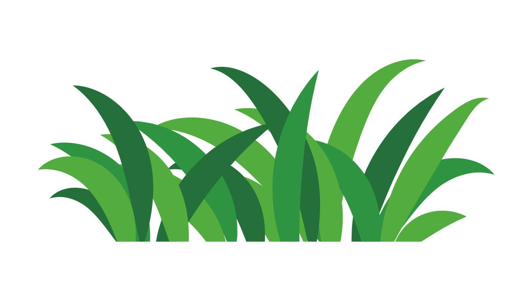 arbustos de hierba verde natural decoran escena de dibujos animados de ecología ambiental vector