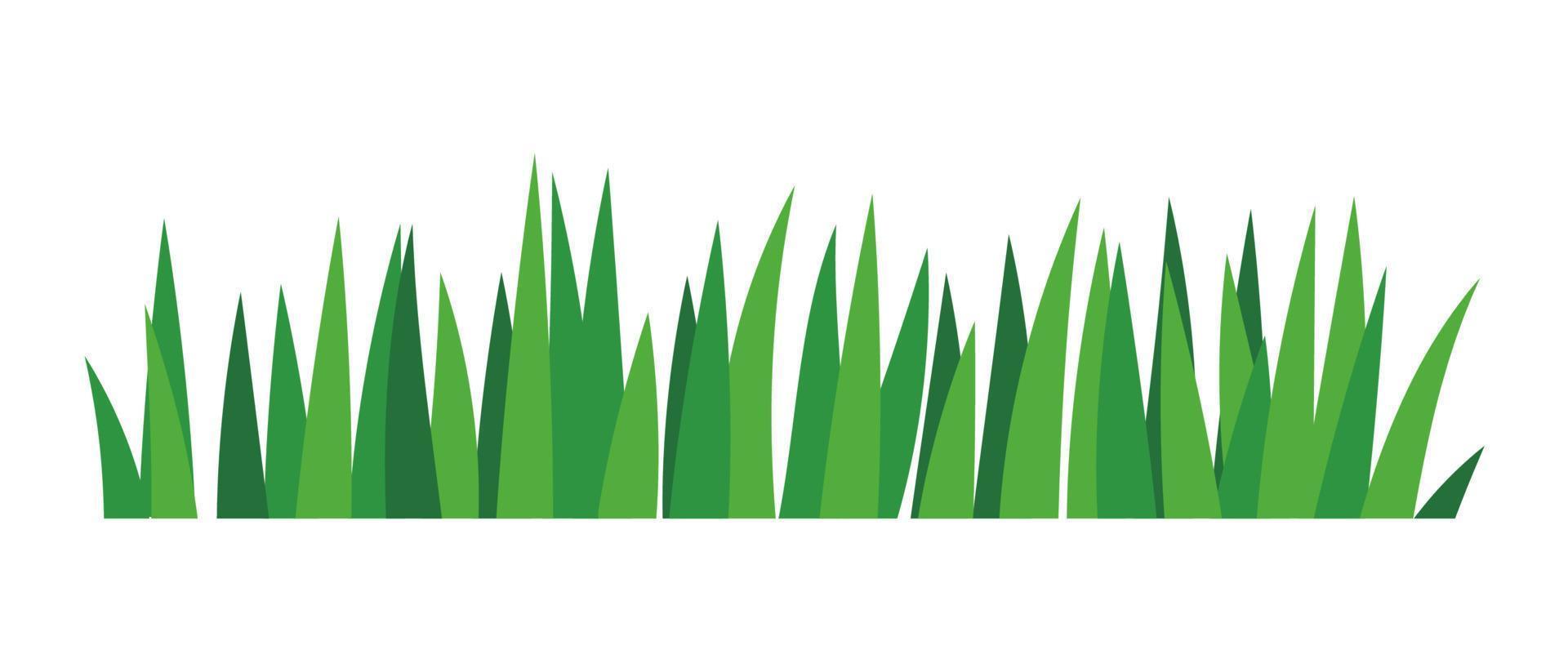 natural green grass bushes decorate environmental ecology cartoon scene vector