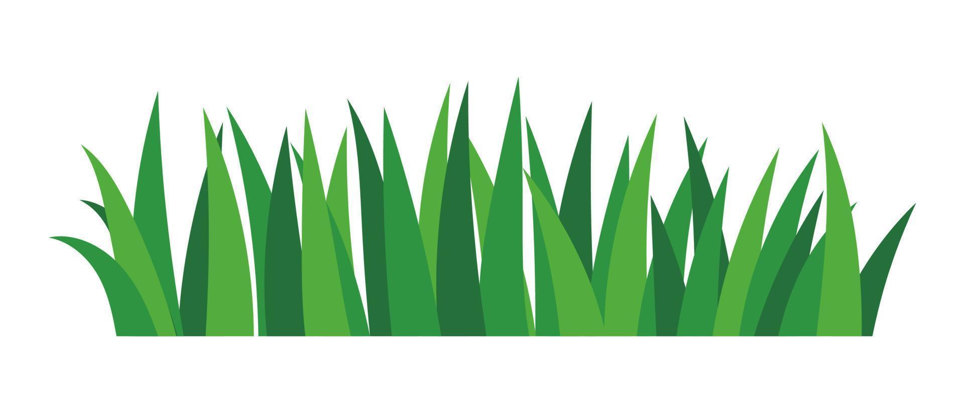 natural green grass bushes decorate environmental ecology cartoon scene vector