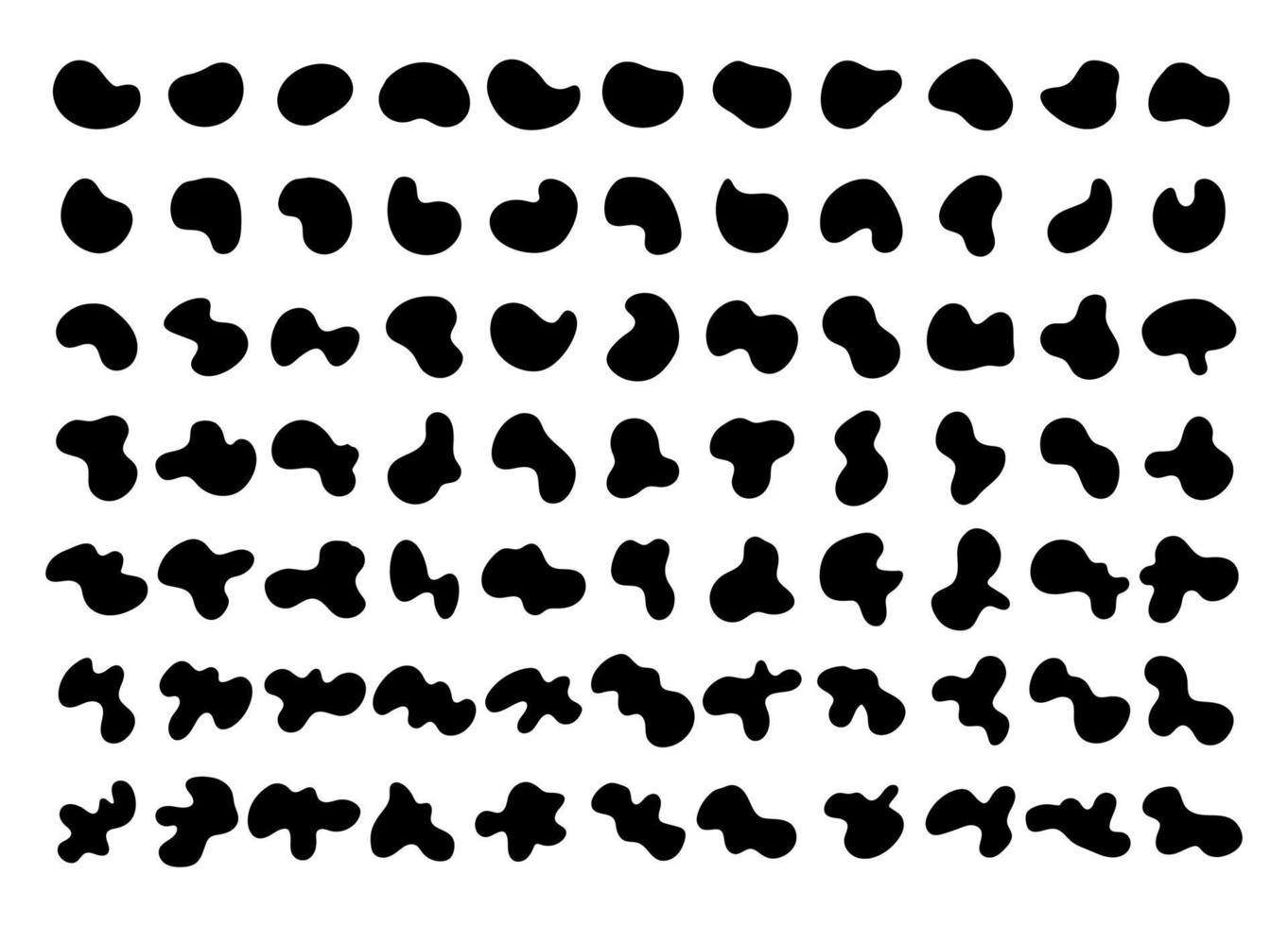 random shape liquid silhouette Black cube drops simple shape isolated on white background vector