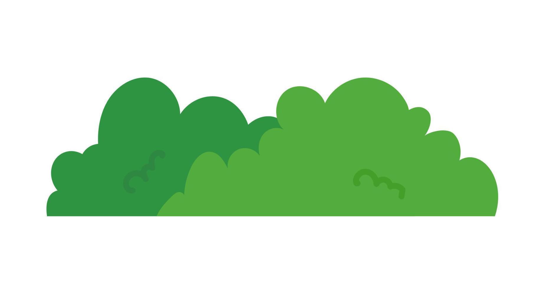 natural green grass bushes decorate environmental ecology cartoon scene vector
