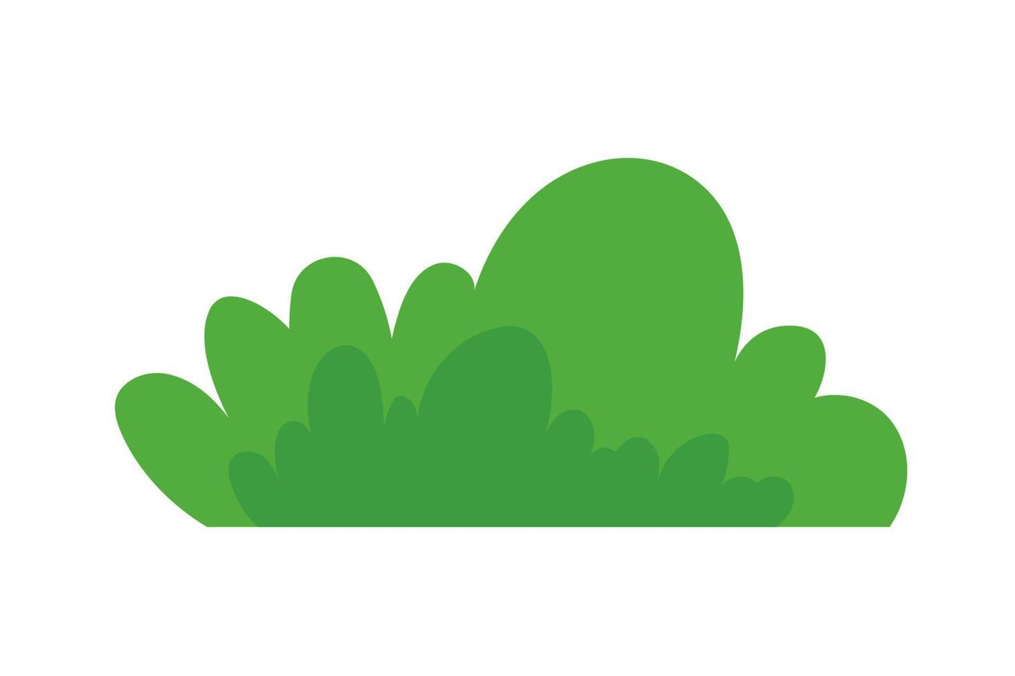 natural green grass bushes decorate environmental ecology cartoon scene vector