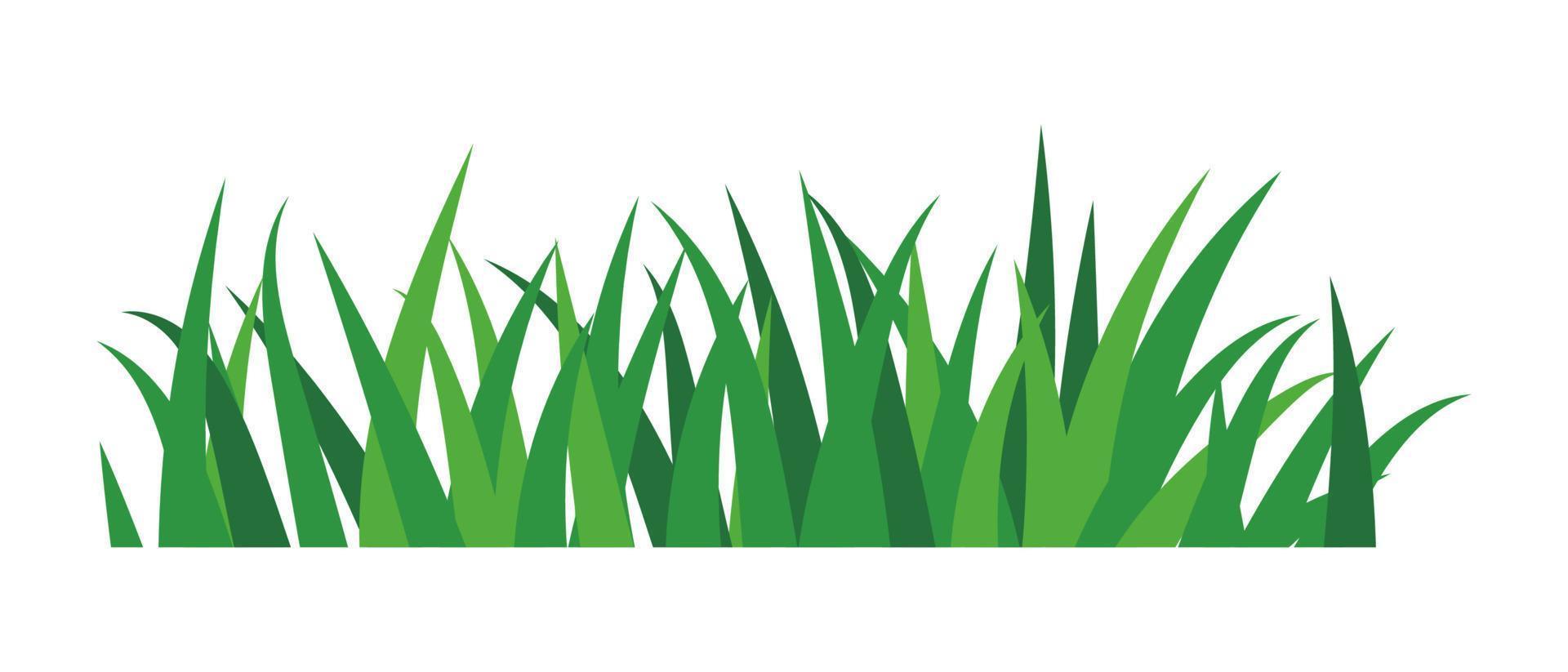 natural green grass bushes decorate environmental ecology cartoon scene vector