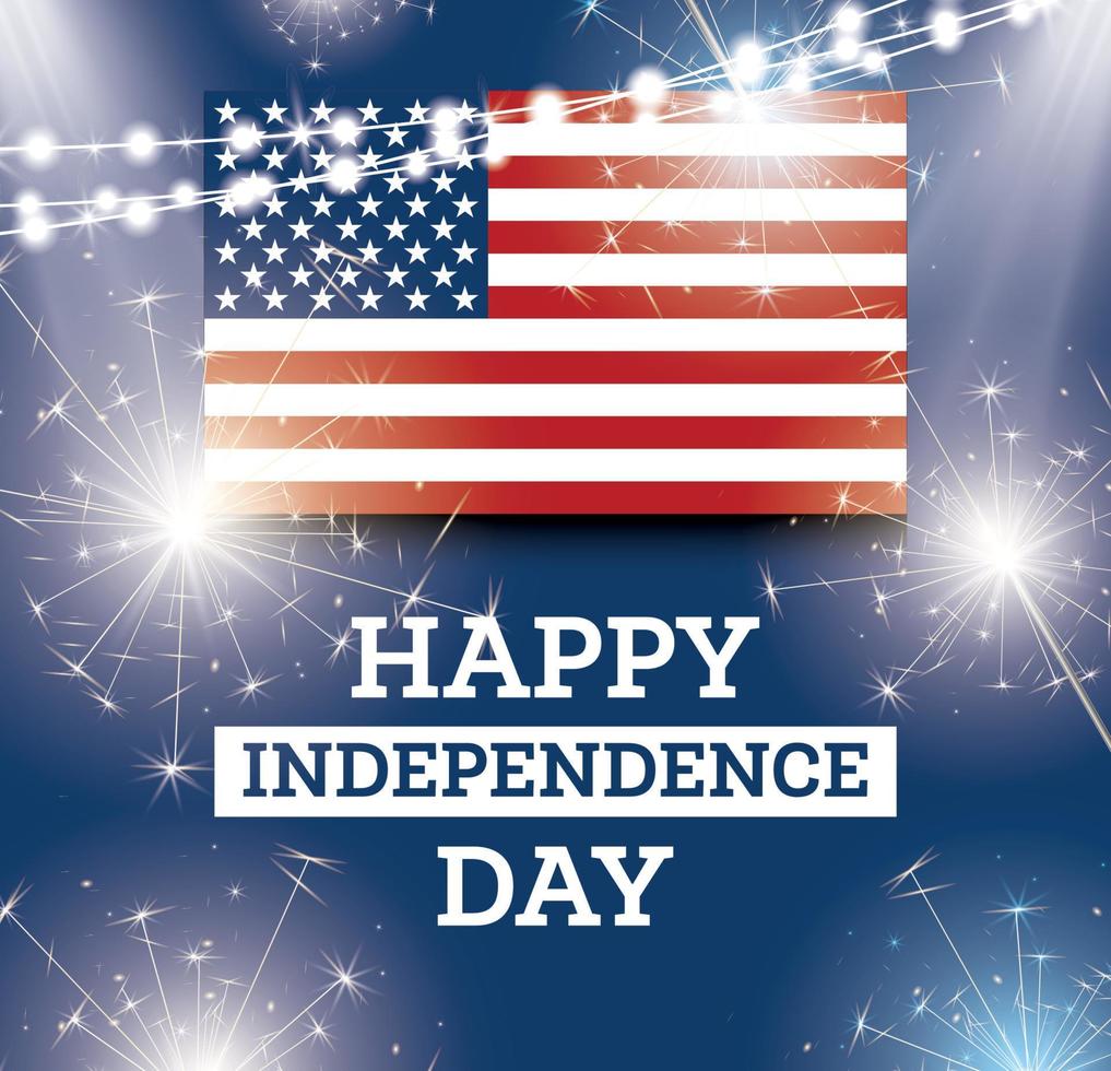 4th of July United States National Independence Day. vector