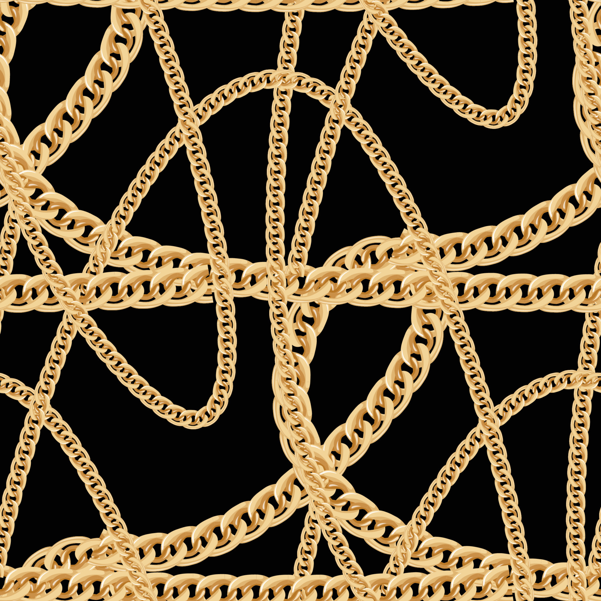 Gold Chain Seamless Background on Black. 17403111 Vector Art at Vecteezy