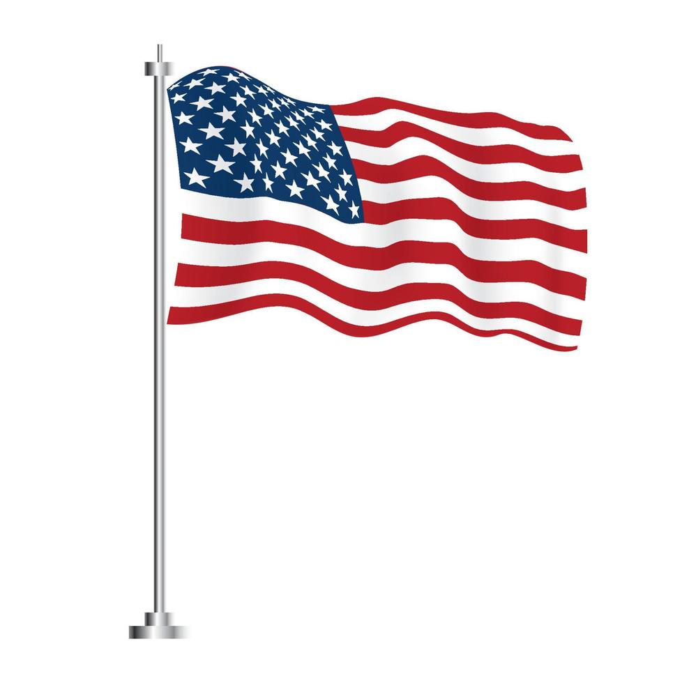 United State of America Flag. Vector Illustration.