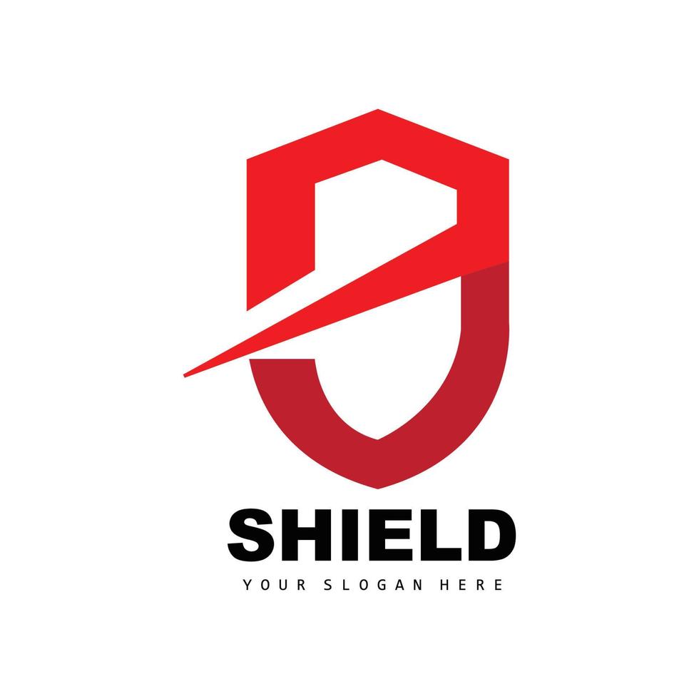 Shield Logo, Safe And Strong Security Vector, Design, Protection Simple Style, Template Brand Icon vector