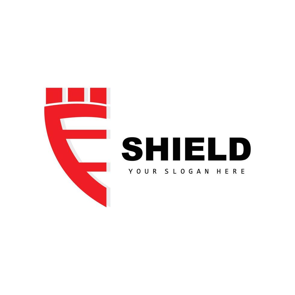 Shield Logo, Safe And Strong Security Vector, Design, Protection Simple Style, Template Brand Icon vector