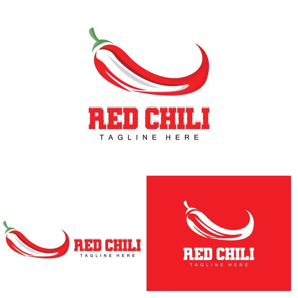 logotipo de chile rojo, vector de chile picante, ilustración de la casa del jardín de chile, ilustración de la marca del producto de la empresa