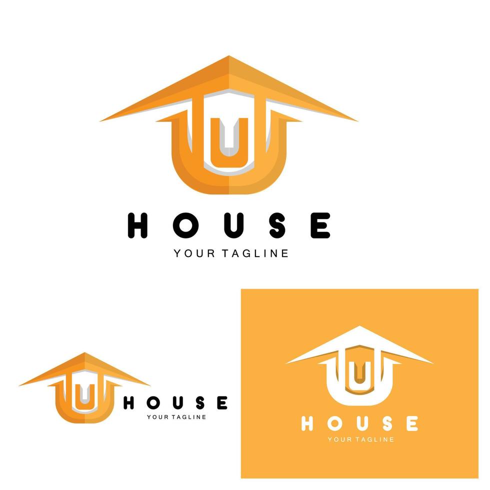 House Logo, Building Furniture Design, Construction Vector, Property Brand Icon, Real Estate, Housing vector