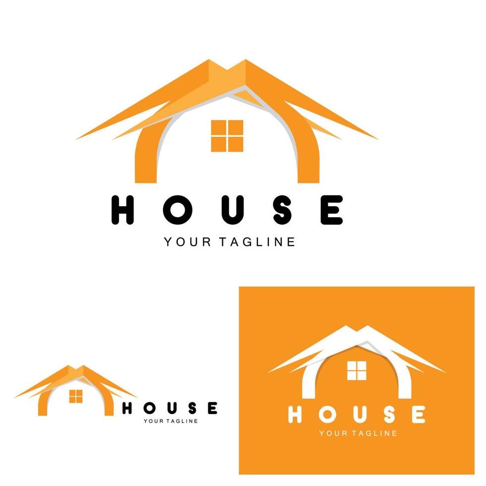 House Logo, Building Furniture Design, Construction Vector, Property Brand Icon, Real Estate, Housing vector