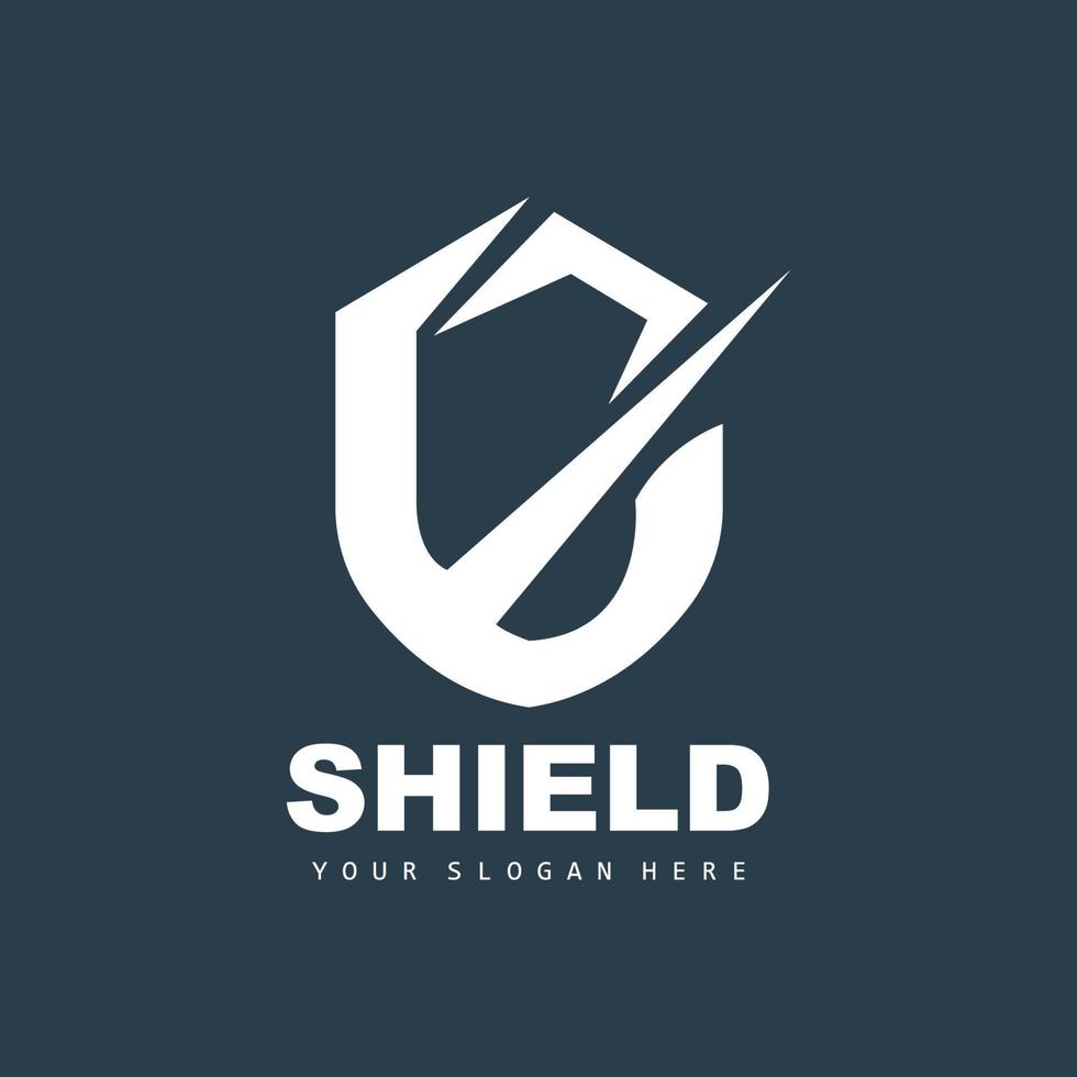 logotipo de escudo, vector de seguridad fuerte y seguro, diseño, estilo simple de protección, icono de marca de plantilla