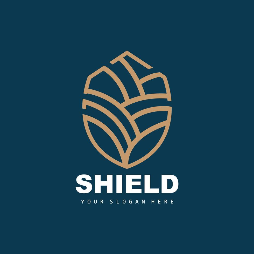 Shield Logo, Safe And Strong Security Vector, Design, Protection Simple Style, Template Brand Icon vector