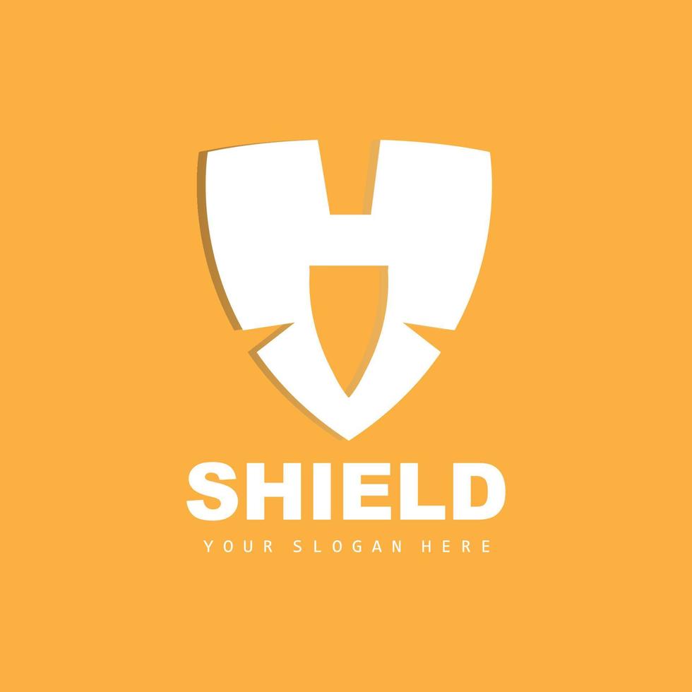 Shield Logo, Safe And Strong Security Vector, Design, Protection Simple Style, Template Brand Icon vector