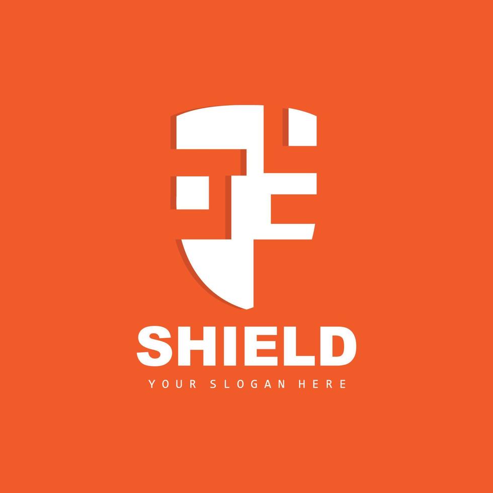 Shield Logo, Safe And Strong Security Vector, Design, Protection Simple Style, Template Brand Icon vector