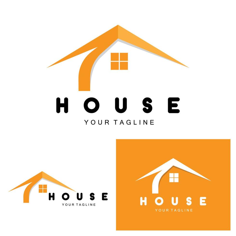 House Logo, Building Furniture Design, Construction Vector, Property Brand Icon, Real Estate, Housing vector