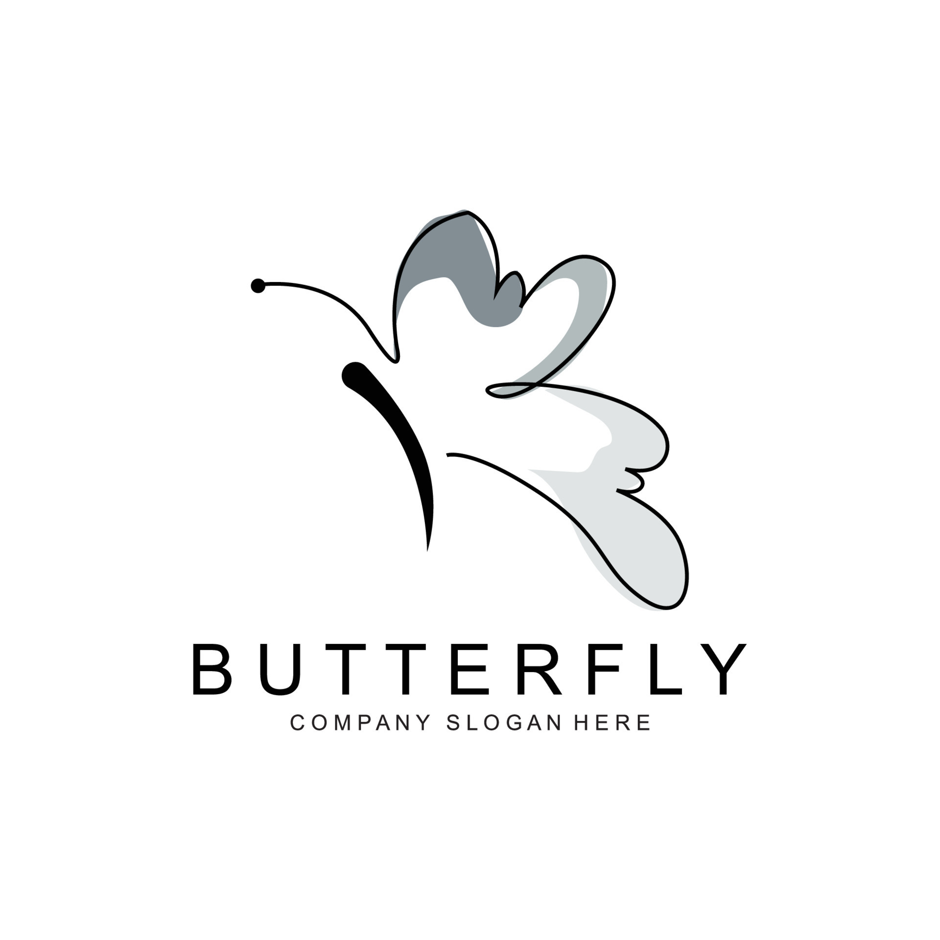 Butterfly Logo Design Beautiful Flying Animal Company Brand Icon swan-logo-design-duck-animal-company-brand-vector-image