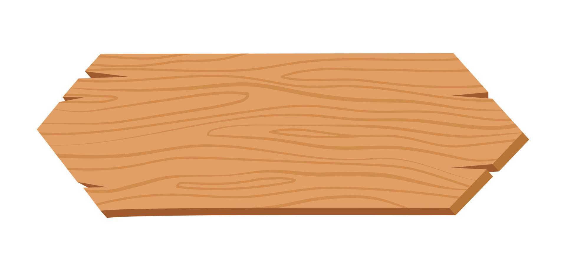 wooden badge banner, wooden plank plate vector