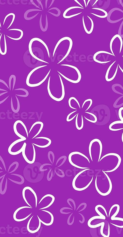 abstract orange background with flowers photo