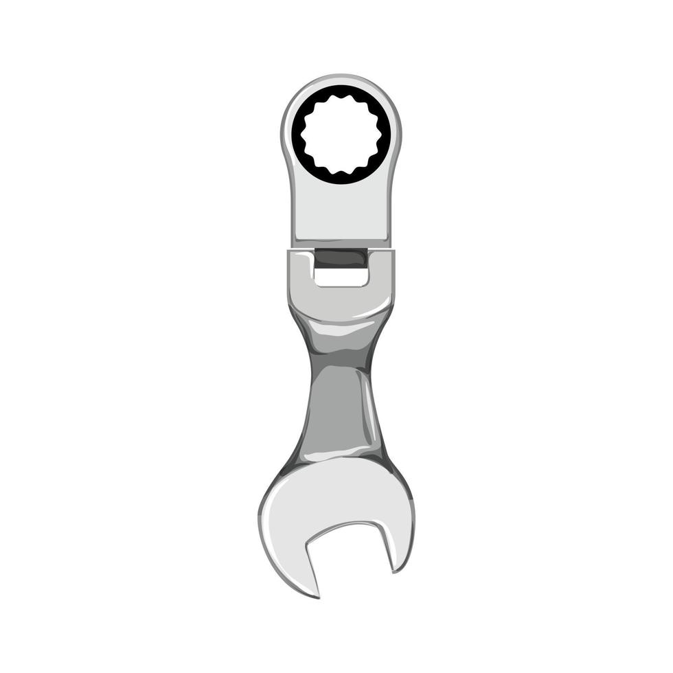 workshop wrench tool cartoon vector illustration