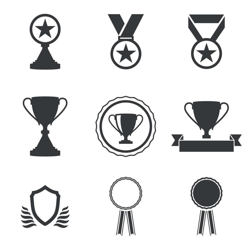 Set of icons on a theme awards vector