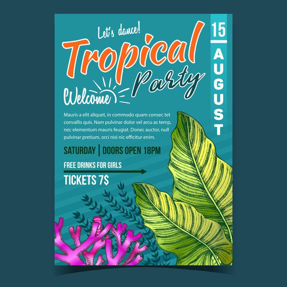 Philodendron Melanochrysum Leaf Poster Vector