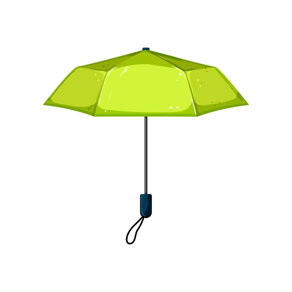 open umbrella rain cartoon vector illustration