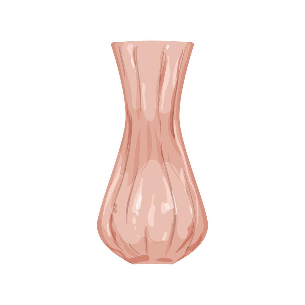interior vase flower ceramic cartoon vector illustration