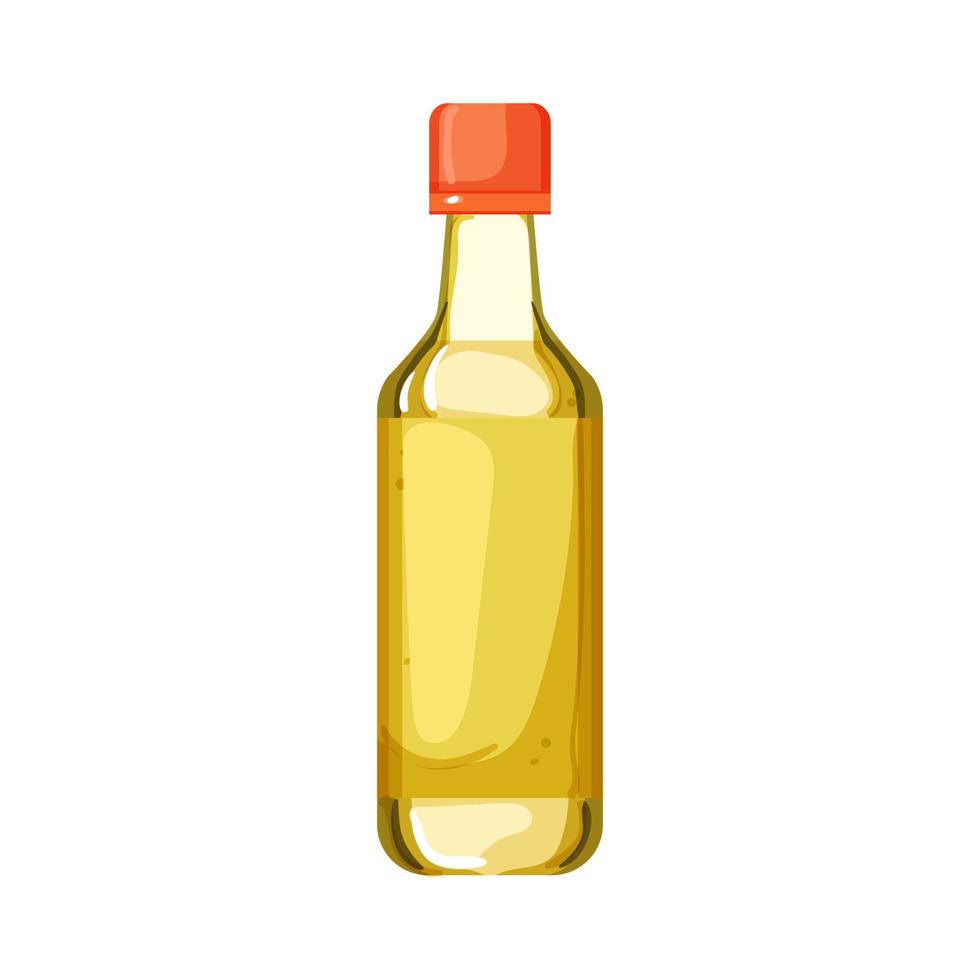 apple vinegar bottle cartoon vector illustration