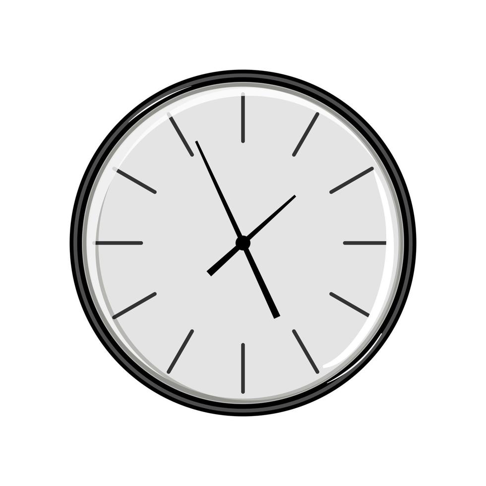 time wall clock cartoon vector illustration