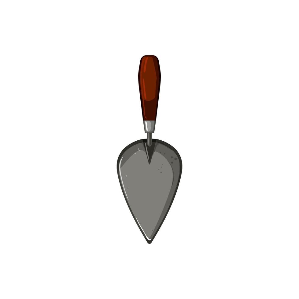 construction trowel cement cartoon vector illustration