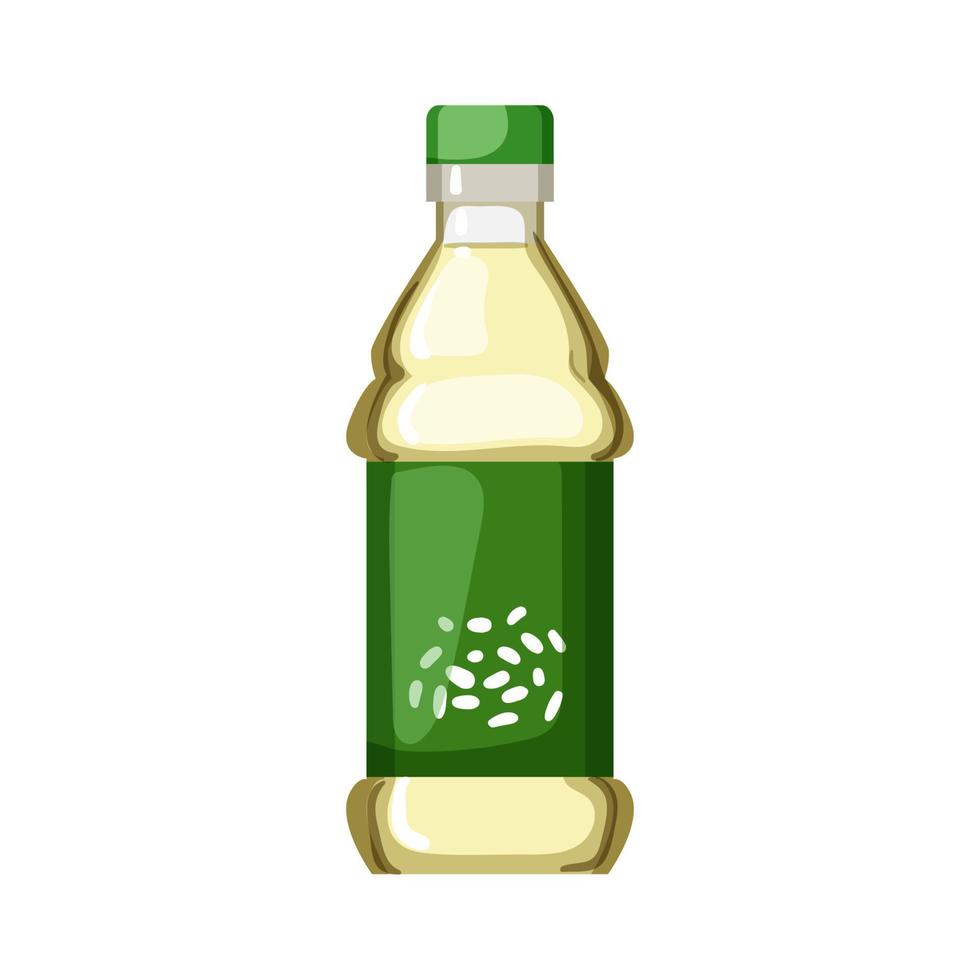 organic vinegar bottle cartoon vector illustration