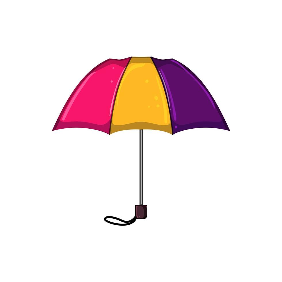 parasol umbrella rain cartoon vector illustration