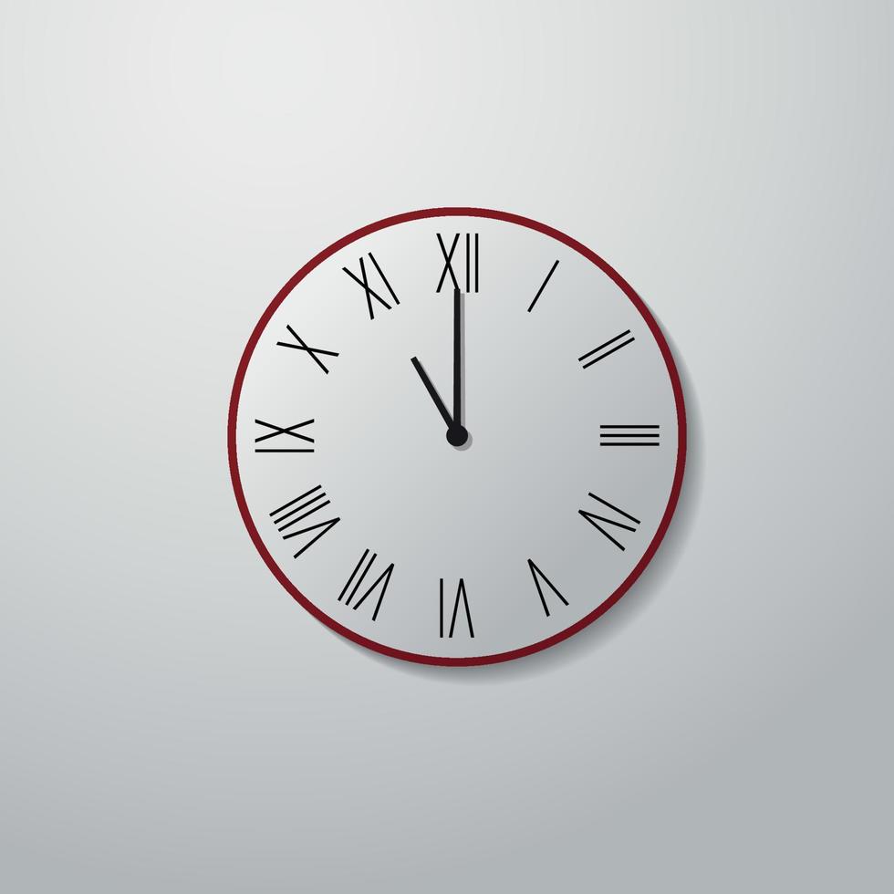 Vector illustration with the image of the clock