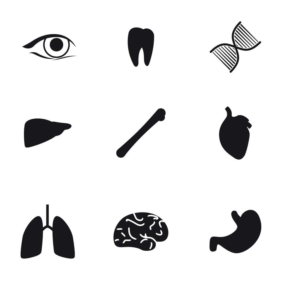 Set of isolated icons on a theme viscera vector