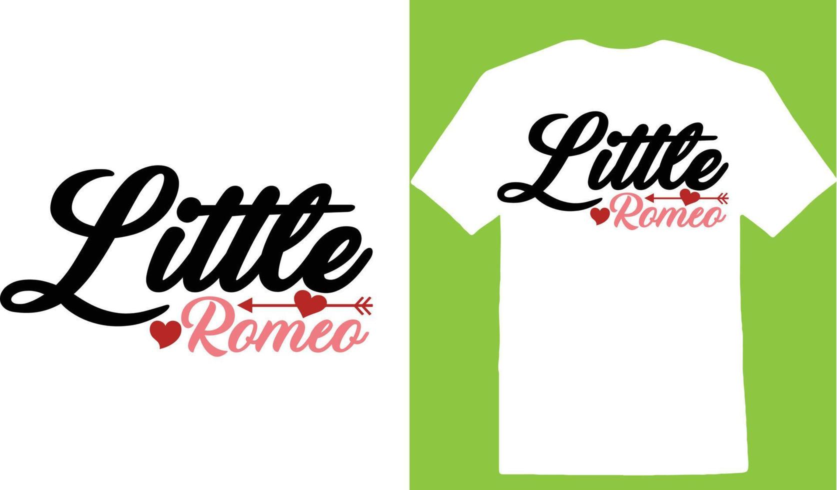 Little Romeo Valentine Day T-shirt vector