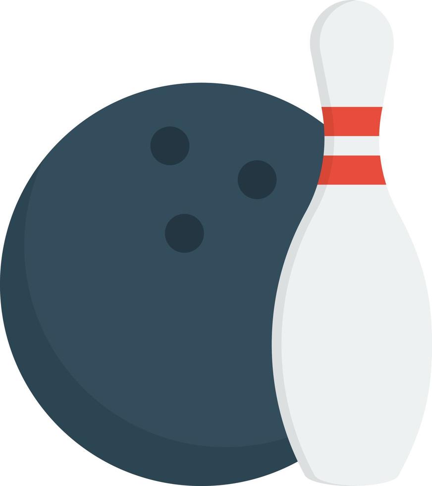 bowling illustration with flat style vector