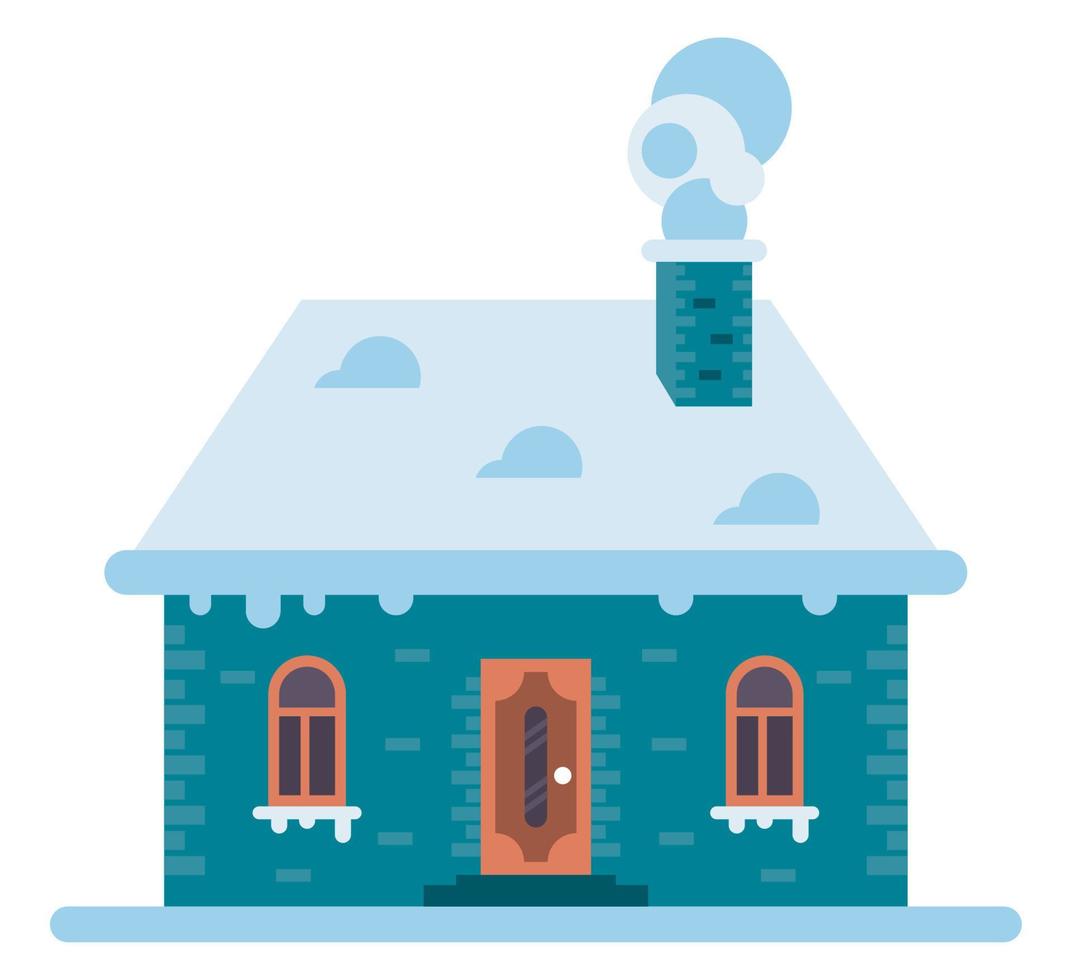 green house with snow vector