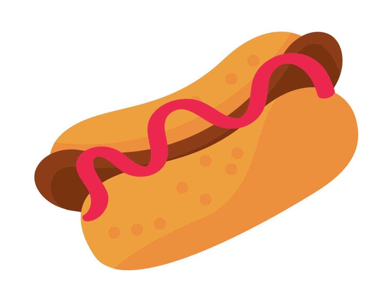 hot dog fast food vector