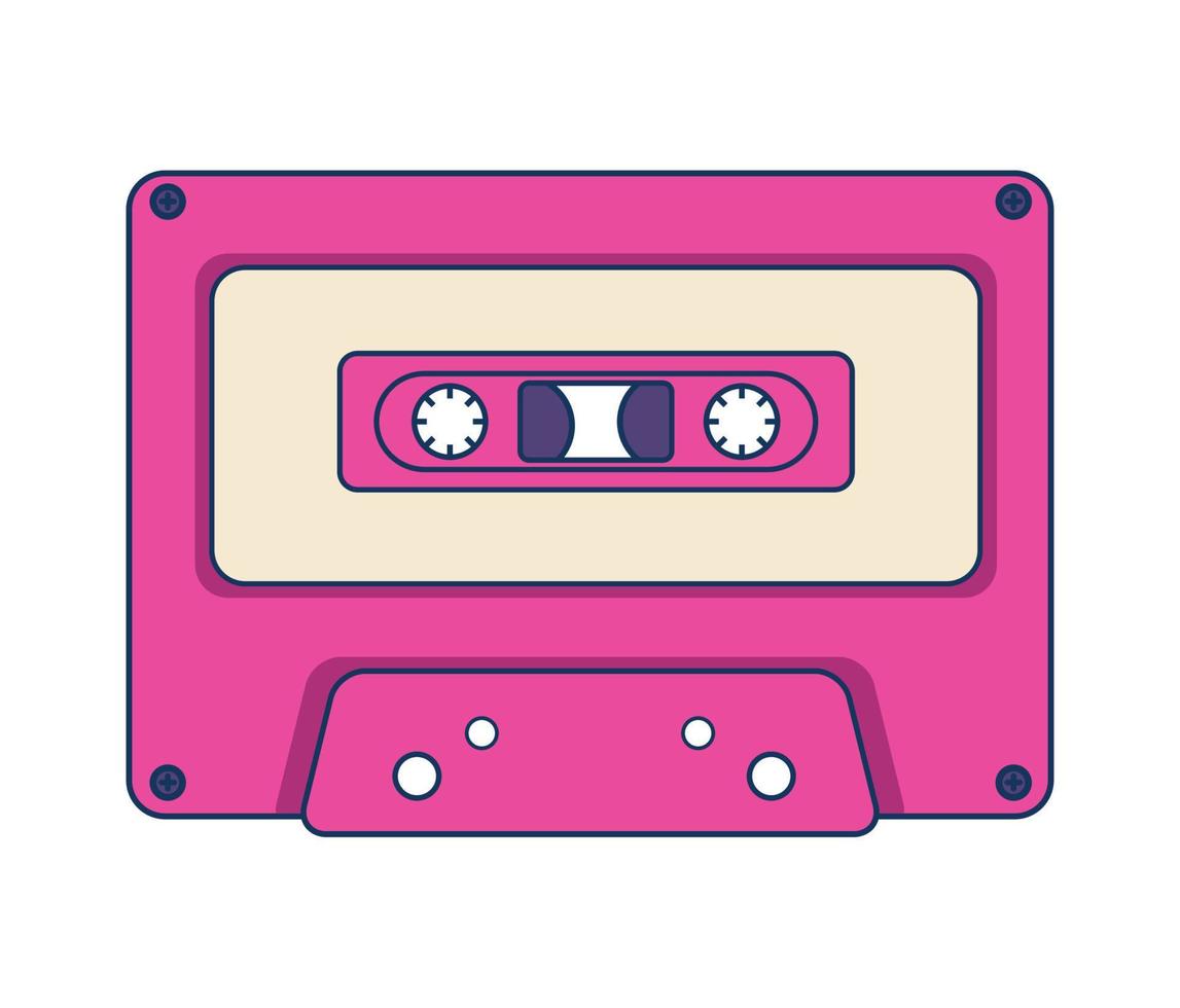 cassette 90s pop art style vector