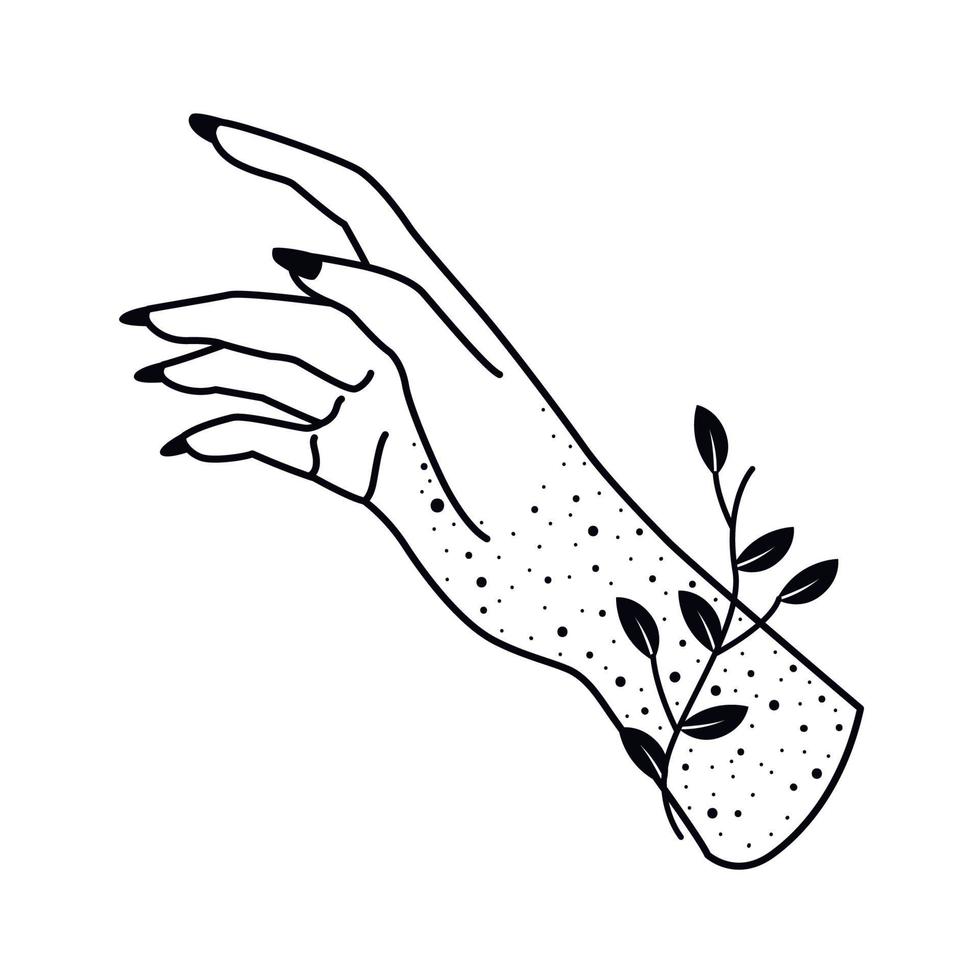 hand surreal astrology style vector