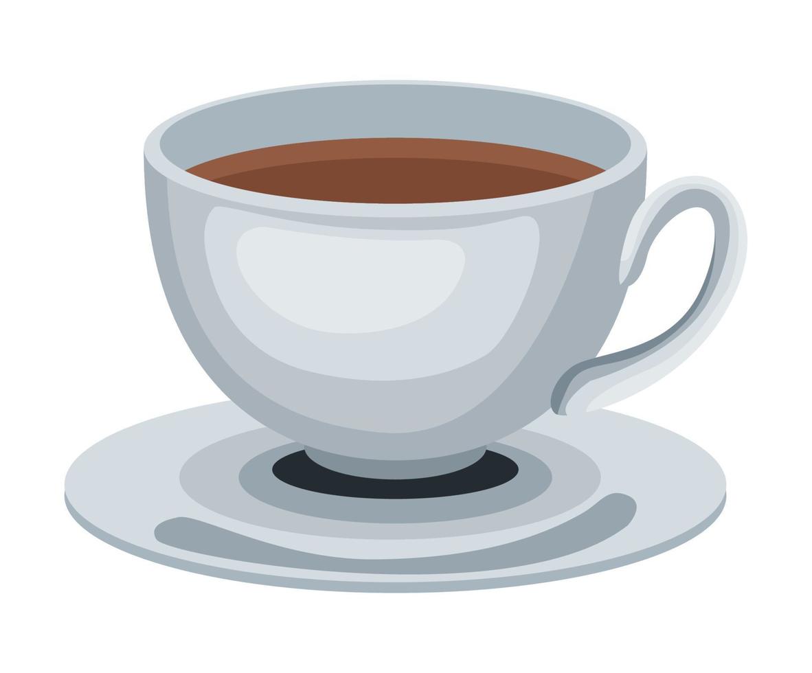 tea drink in cup vector