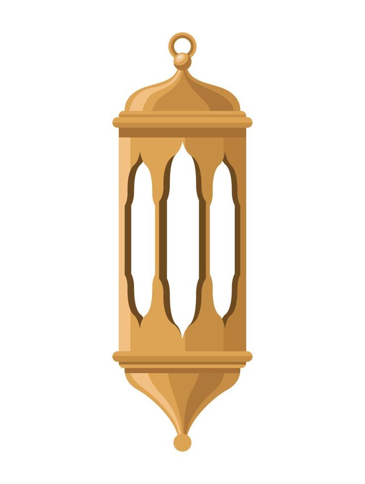 golden arabic lamp vector