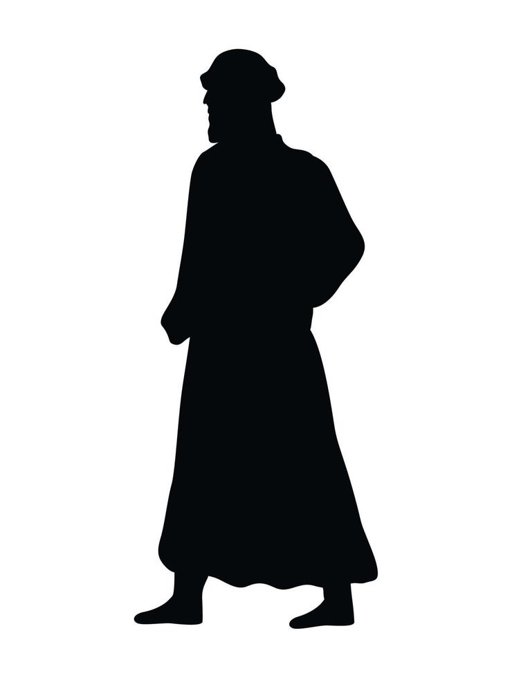 man muslim walking vector