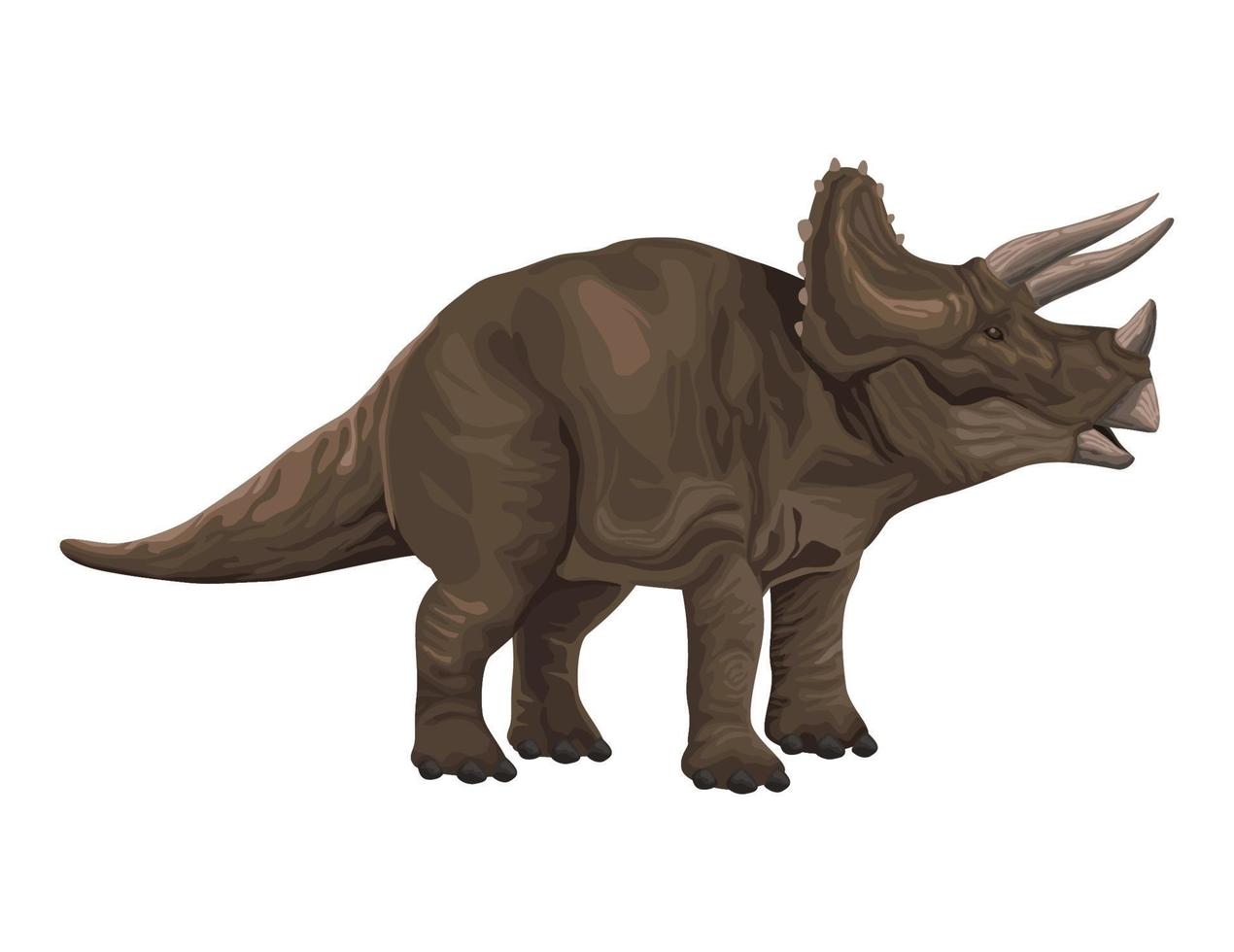 triceratops dinosaur prehistoric animal vector