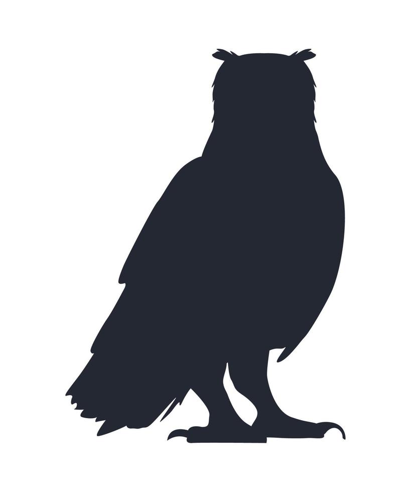 owl animal black silhouette 17405989 Vector Art at Vecteezy
