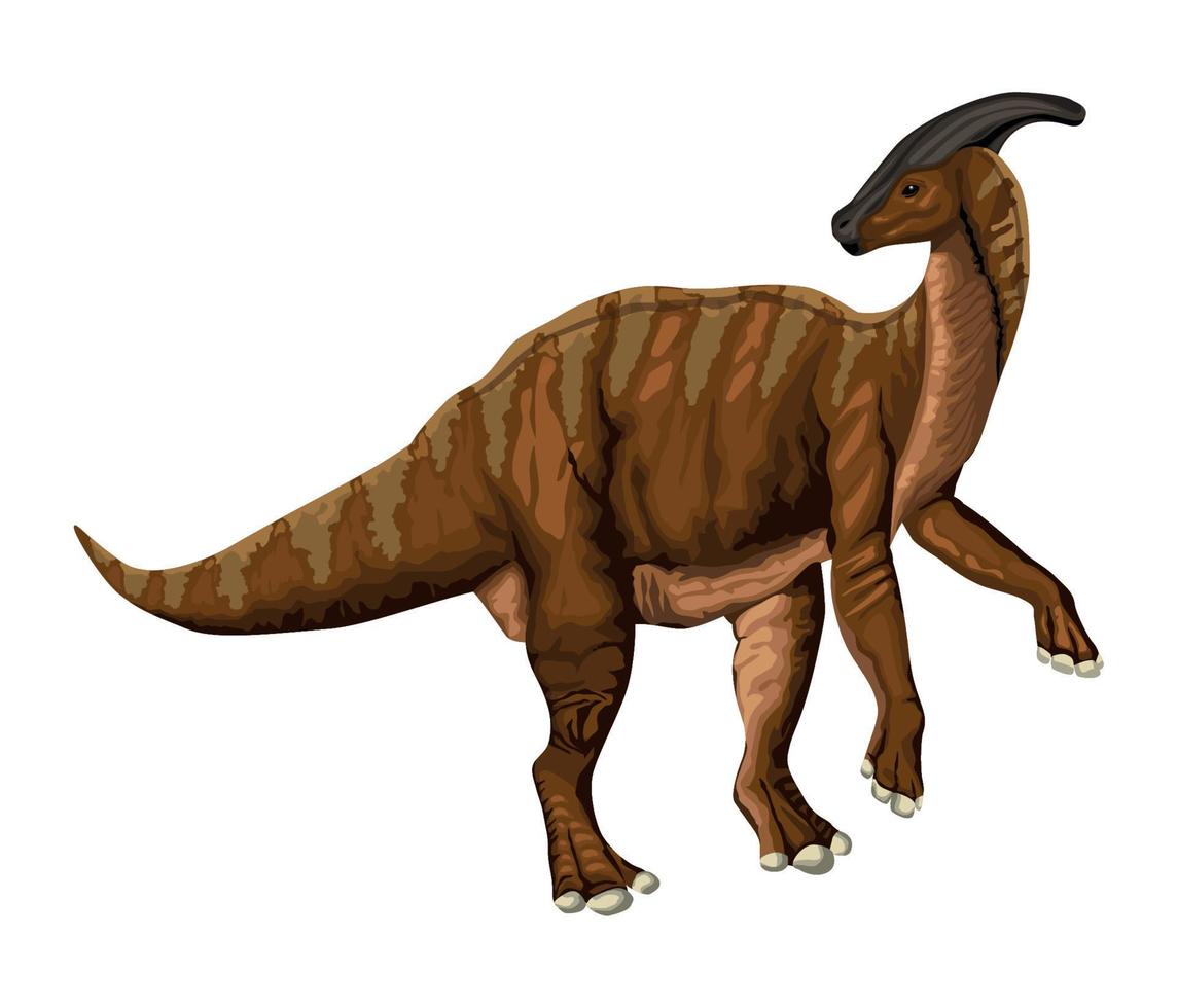 parasourolophus dinosaurio prehistórico animales vector