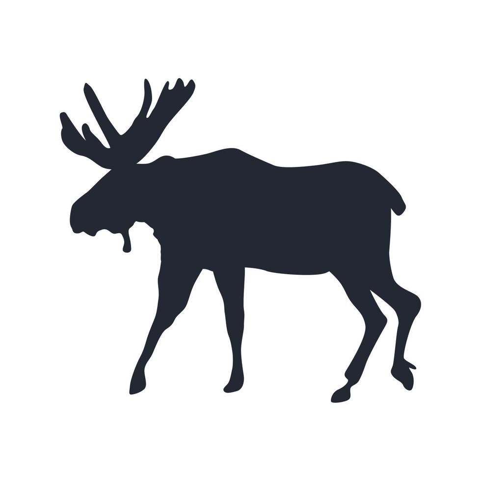 moose animal black silhouette vector