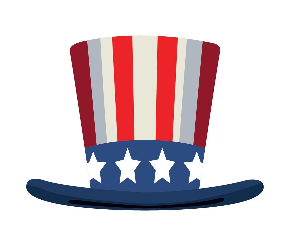 usa flag in tophat vector